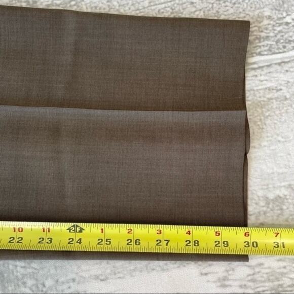 Zanella Vintage Trousers Size 8 Made Italy Olive Brown Classic High Waist Slacks - Picture 2 of 10